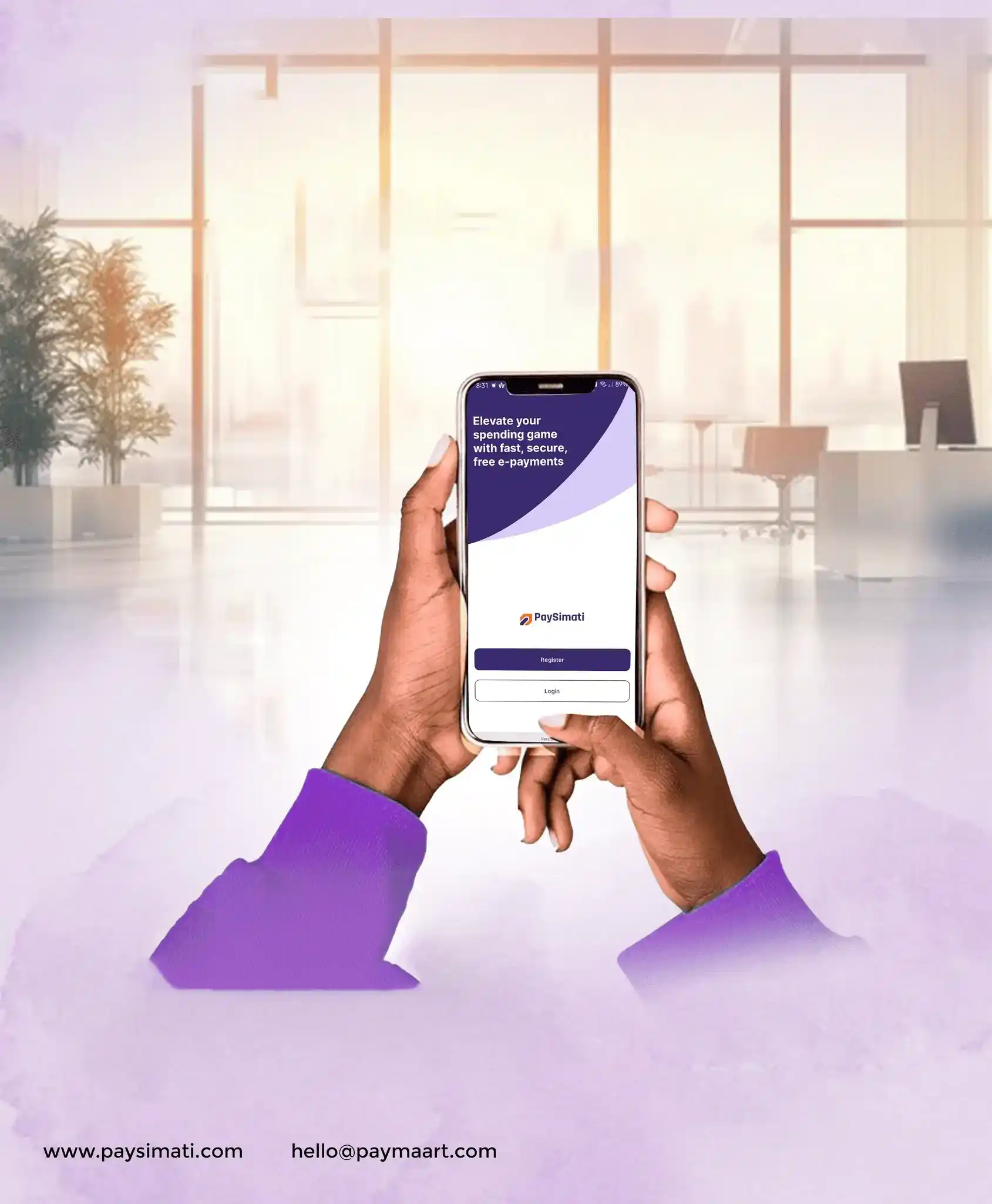 PaySimati agent helping customer